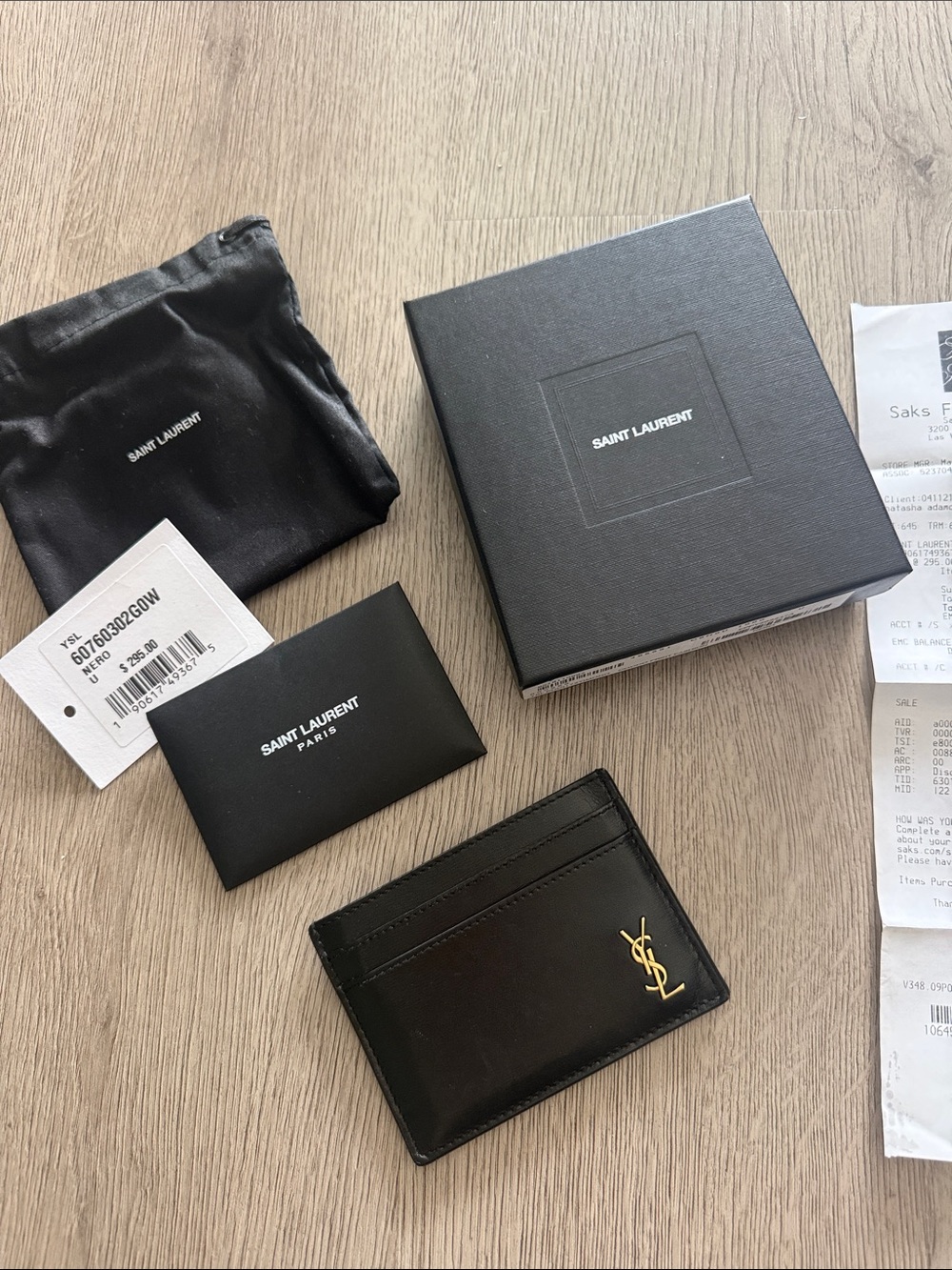 SAINT LAURENT YSL CARD HOLDER w/ box and authenticity papers